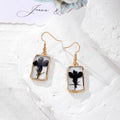 Gold Hook Resin Dried Flower Geometric Earrings 8 Styles view 8