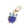 Gold and Silver Tone Navy Owl Evil Eye Clip Keychains view 5