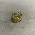 Openwork Flower Open Rings Clear Accents Gold Silver view 6