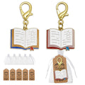 Open Book Smile Sun Enamel Charm Keychain Two Colors view 1