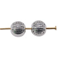 Textured Round Metal Bead in Detailed Metal Finishes for Jewelry Making view 3
