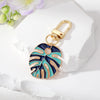 Navy Aqua Leaf