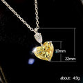 Heart Pendant Necklace Yellow White Gold or Clear Rose Gold view 5