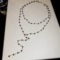 Layered Beaded Necklace with Long Curved Drop in Four Colorways view 8