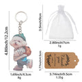 Acrylic Puppy Dog Keychain Teal Beanie Backpack Charm view 2