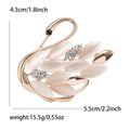 Swan With Crystal Flower Brooch for Jackets Scarves and Coats view 4