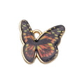 Colorful Enamel Zinc Alloy Butterfly Charm Pendant for DIY Earrings and Keychain Jewelry