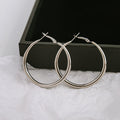 Smooth Classic Hoop Earrings in Two Sizes and Finishes view 8