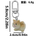 Eight Flocked Resin Dog Rabbit and Animal Clasp Keychain Designs view 10