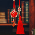 Mixed Tulip and Four Persimmon Motif Car Hangers in Seven Pictured Options view 2