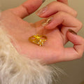 Gold Tone Shooting Star Multi Band Ring Clear Stones view 6