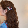 Acrylic Dog Face Heart Duckbill Hair Clips Two Colors view 7