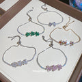 Crystal Flower Bow Slider Bracelets Six Color Styles view 4