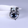 Jeweled Tulip Brooch With Oversized Faceted Center view 6
