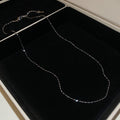 Silver Blue Teardrop Pendant or Plain Chain Necklace Pair view 7