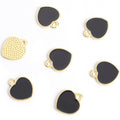 Enamel-Look Gold Silver Heart Alloy Charms in 14 Styles view 12