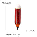 Enamel Pencil Brooch in Metal with Pencil-shaped Enamel Body with Gold-tone Trim view 4