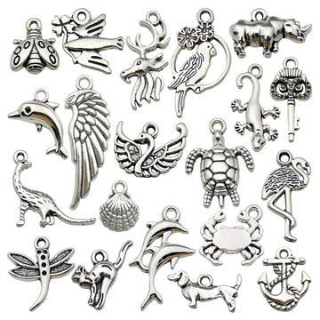 Metallic Dragonfly and Crab Metal Charms with 21 Listed Options