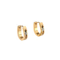 Gold and Silver Tone Patterned Huggie Earrings in Ten Styles view 5