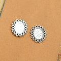 Oval Chain-Edge Cabochon Settings in Four Metal Finishes view 7
