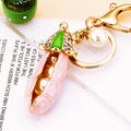 Enamel Pea Pod and Mixed Auspicious Motif Keychains view 7