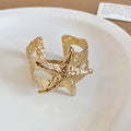 Hammered Starfish Bracelet Shell Spiral Arm Cuff Four Styles view 8