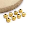 Round Bead Matte Gold-Tone Spacer Bead Metal Beads with 8 Listed Options view 12