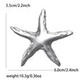 Smooth Starfish Brooch In Gold And Silver Tone Finishes view 7