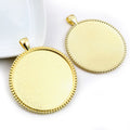 Large Round Pendant Bezel Setting Trays in Four Finishes view 6