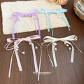 Lily Of Valley Ribbon Bow Duckbill Hair Clips Four Colors view 2