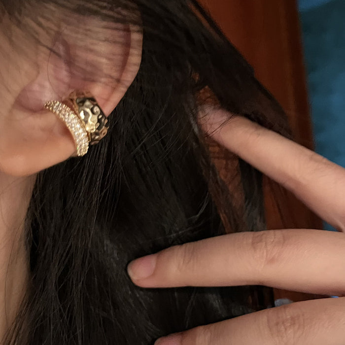 Layered Sculptural Ear Cuffs in Gold and Silver Tones