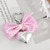 Pink Trim Heart Bow