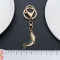 Black and Blue Whale Ocean Metal Clasp Keychain Set view 3