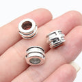 12x12x8mm 2.8g Antique Silver Zinc Alloy Large Hole Spacer Beads for Bracelet Jewelry Making