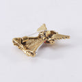 Angel With Dog Brooch With Decorative Crystal And Enamel Details view 3