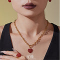 Pave Heart Necklace Earrings Rings And Crown Heart Open Rings view 7