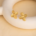 Thirty-Five Gold Tone Floral and Sculptural Stud Earrings view 10