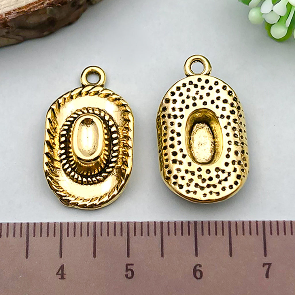Enamel Zinc Alloy Western Cowboy Hat Boot Charm Pendants for DIY Bracelet Necklace Jewelry