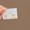 Bow Pearl Studs