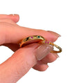 Gold Tone Two Ring Set With Colorful Stones And Textured Bands view 5