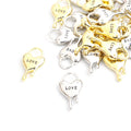 LOVE Dripping Heart Lock Pendant Charms in Two Finishes view 5