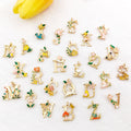 Colorful Alphabet Letter Metal Charms for Jewelry and Craft Projects view 2