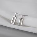 Geometric Stud Earrings Five Shape Options Polished Metal Jewelry view 10