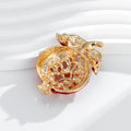 Orange Pomegranate Metal Brooch Pin for Jackets and Lapels view 4