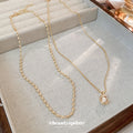 Double Layer Twisted Bead Necklace Irregular Pearl Pendant view 4