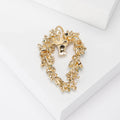 Colorful Flower Basket Brooch With Crystal Accents view 3