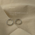 Silver Tone Twisted Fine Round Huggie Hoop Earrings For Women view 3