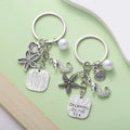 Starfish, Shell and Mermaid Charm Keychains in 16 Pictured Variations for Bags and Keys view 4