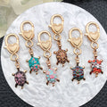Six-Piece Colorful Printed Turtle Lobster Clasp Charm Assortment view 1