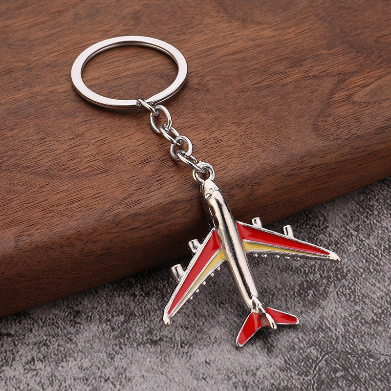 Airplane Souvenir Zinc Alloy Keychain Gift for Aviation Fans